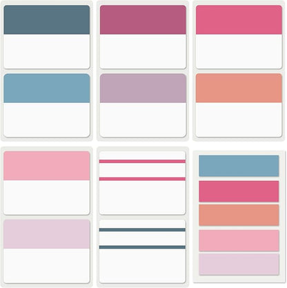 ELII 300 PCS Tabs 2 Inch Sticky Index Tabs,Writable and Repositionable Book Tabs File Tabs Self Adhesive,Page Markers for Pages Notebooks