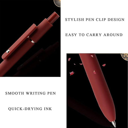 ITAWIXS Aesthetic Gel Ink Pens, 5pcs Fine Point Smooth Writing Pens, Office Desk Accessories, Cute Morandi Pens for journaling School Office Supplies, Gifts for Women and Men