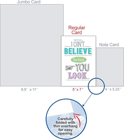 NobleWorks - Funny Happy Birthday Card with Envelope - Congrats Greeting Card, Birthday Fun - Your Old Photos C6876BDG