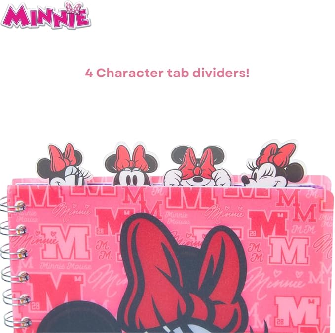 Innovative Designs Disney Minnie Mouse Journal Notebook, Spiral Bound, 96 Lined Pages, 8 x 7 inches, Pink