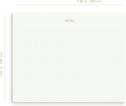 Mouse Pad Notepad for Professionals, 3 Pack, 9.8" x 7.9", 150 Sheets (50 Each), Minimalist, Gold Foiled, Dotted Layout, Executive's Desk Note Pad, To Do List Notepad, Eco-friendly, FSC™ Certified Planner Pad