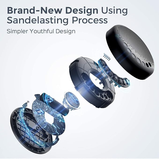 EMEET Conference Speaker and Microphone Luna 360° Voice Pickup w/Noise Reduction/Mute/Indicator USB Bluetooth Speakerphone w/Dongle for 8 People Daisy Chain for 16 Compatible with Leading Software