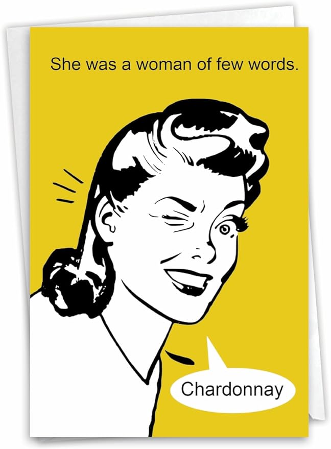 NobleWorks Funny Birthday Paper Card with 5 x 7 Inch Envelope (1 Card) Few Words C3296BDG