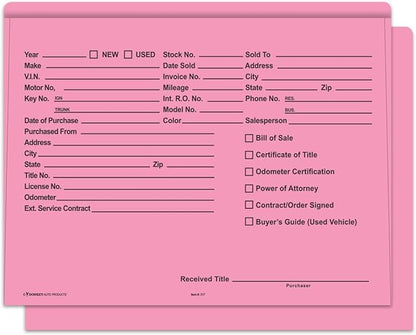 Printed Heavy Duty Deal Jackets - Pink (100 Shrink Wrapped)