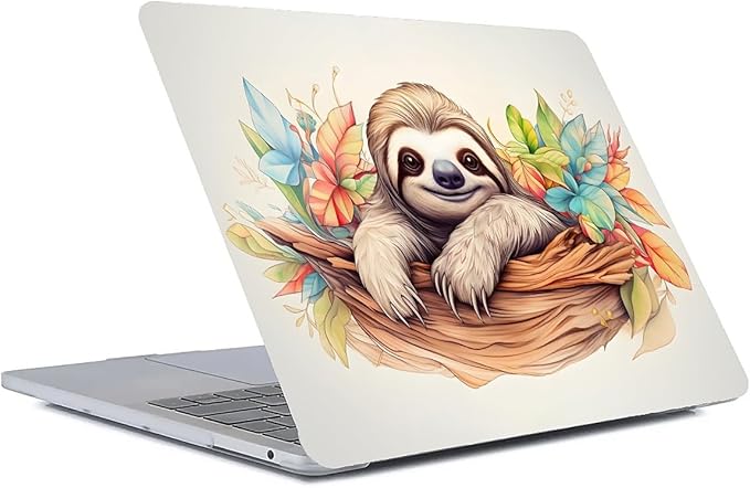 Compatible with 15.4 Inch MacBook Pro A1707/A1990, Cute Sloth Hard Plastic Shell Cover Case