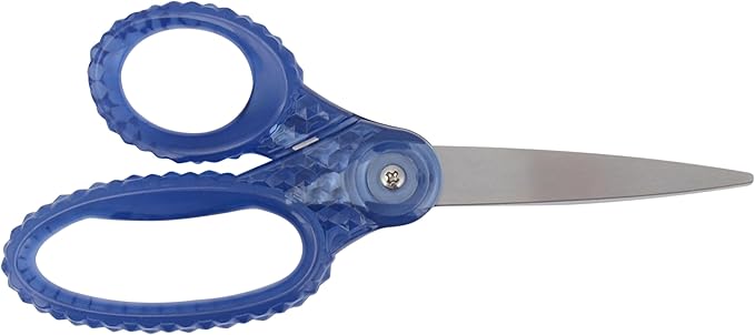 Westcott 7" GEM Crystal-Design Student Scissors, for Kids Aged 12+ - Scissors for School, Craft, Home, DIY, Classroom - Blue