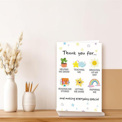 Funny Teacher Appreciation Gifts for Women Men, Cute Thank You Card for Teachers
