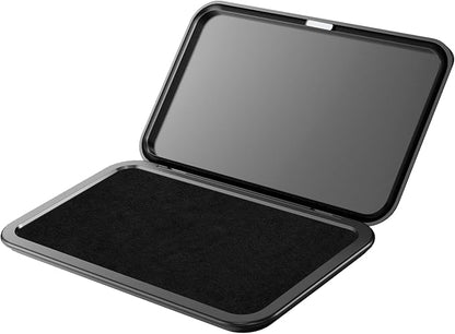 Large Stamp Pad - 3.50"x 6.25", Magnetic Lid, Premium Quality Felt Stamp Pad (Black)