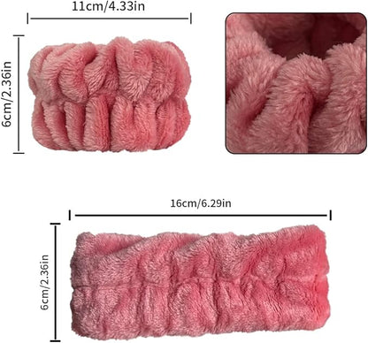 2 Pairs Wrist Washband for Women Washing Face, Wrist Spa Washband Absorbent Wristbands, Prevent Liquids from Spilling Down Your Arms