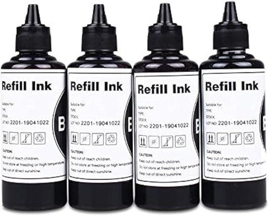 Black Regular Refilled Ink for T254 T252XL120-BCS T252XL220 T252XL320 T252XL420 Workforce WF-7710 WF-7720 WF-7210 WF-3630 WF-7620 WF-7610 WF-3640 WF-3620 Use for Refillable Cartridges or CISS
