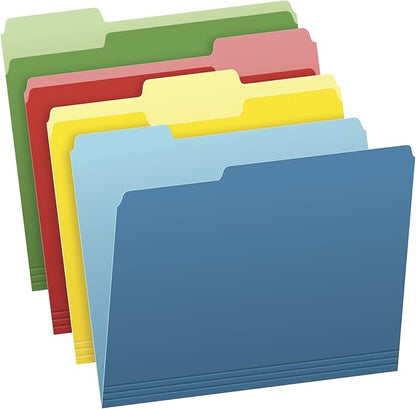 Pendaflex Hanging File Folders and Two-Tone Color File Folders Bundle (25 + 36 Pack)