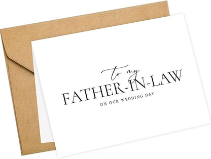 LADY&HOME To My Father-in-law on My Wedding Day Card,Wedding Day Card to Father-in-law of Bride or Groom,Thank Father Wedding Day Card (A1:Father-in-law)