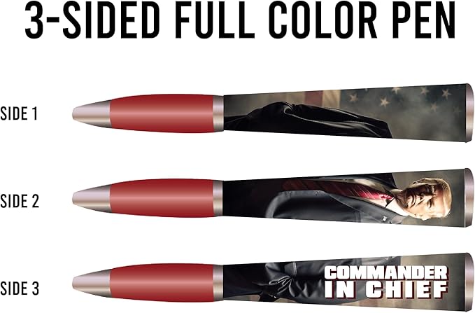 Trump Commander in Chief Ballpoint Pen, MAGA, Trump Merchandise Donald Trump Gifts for Men & Women, Make America Great Again Donald Trump Commander in Chief Pen - Imprinted In The USA (3-Sided Pen)