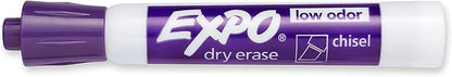 EXPO 80008 Low-Odor Dry Erase Markers, Chisel Tip, Purple, 12-Count