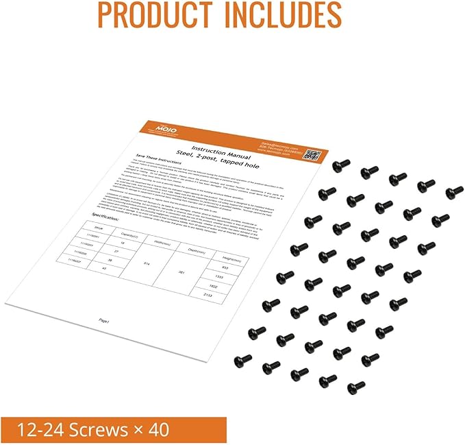 2-Post 27U Open Frame Server Rack for 19in AV/Data/IT Network Equipment,with Tapped Hole