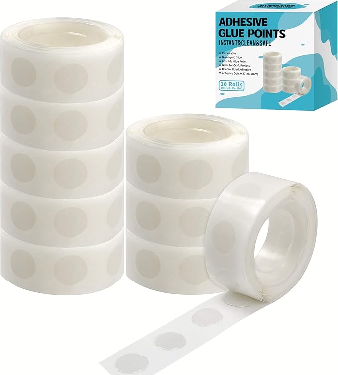 1000pcs Glue Point Clear Balloon Glue Removable Adhesive Dots Double Sided Dots of Glue Tape for Balloons Craft Glue Points Dots Sticky Dots or Wedding Decoration