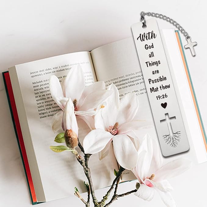 Christian Inspirational Gift for Women, Bible Verse Bookmark with Tassel Lover Gift for Women, Birthday Christmas Bookmarks Gifts for Female Sister Bookworms Friends Girl Book Club Religious Gift-ZB2