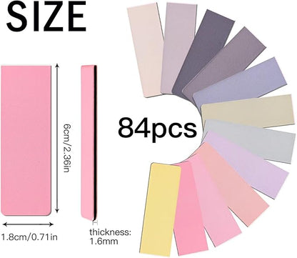 84PCS Magnetic Bookmarks Book Mark, 12 Colors Magnet Bookmark Clips Bulk, Cute Gifts Book Marks for Reading Women Men, Bookmarks for Book Lovers