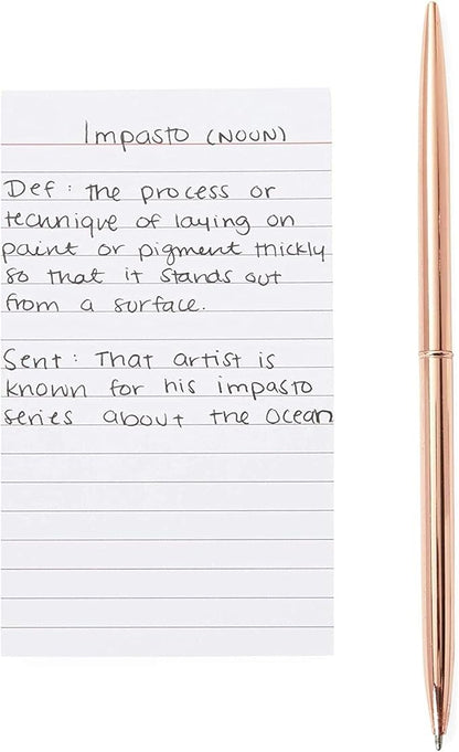 Okuna Outpost 300 Pack Vertically Ruled Index Cards, Vertical Lined Paper Note Cards, Portrait Style (3 x 5 In)