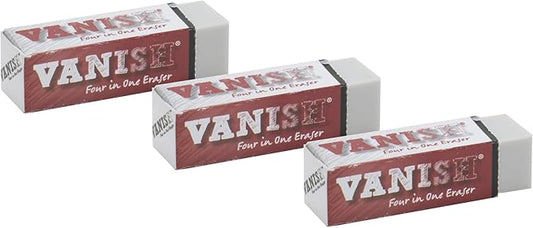 Vanish 4-in-1 Artist Eraser Replaces Gum Rubber Vinyl and Kneaded Erasers - 3 Pack