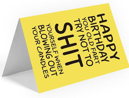 Funny Birthday Card & Gifts for Men Husband Boyfriend Him Dad, Happy Bday Card