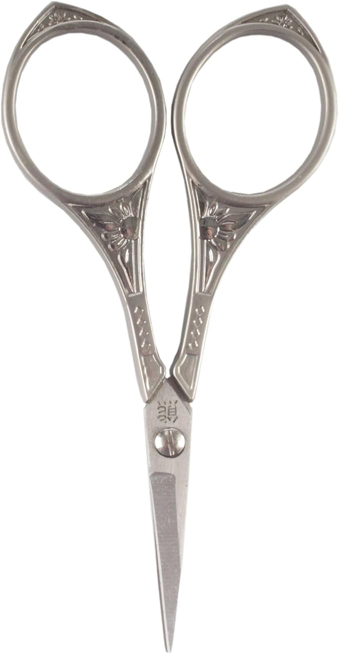 JubileeYarn Sun Motif Embroidery Craft Scissors - Brushed Nickel - 1 Scissor