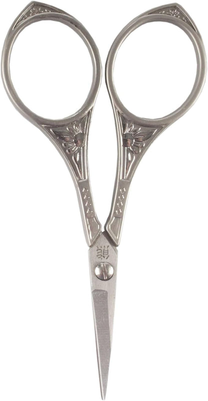JubileeYarn Sun Motif Embroidery Craft Scissors - Brushed Nickel - 1 Scissor