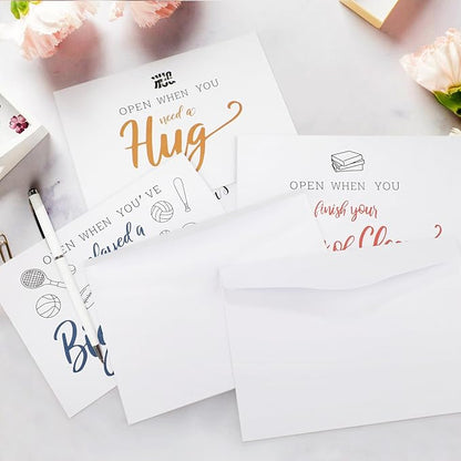 Open When Envelopes for College Student, 16Pcs Open When Letters Kit Envelopes, Away From Home College Gifts, Long Distance Relationship Present, Open When Cards for Daughter Son Boyfriend Girlfriend