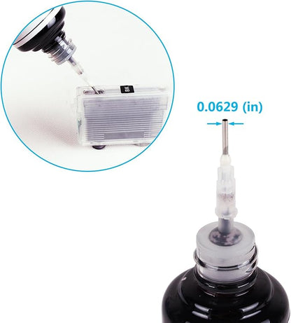 Black Regular Refilled Ink for T254 T252XL120-BCS T252XL220 T252XL320 T252XL420 Workforce WF-7710 WF-7720 WF-7210 WF-3630 WF-7620 WF-7610 WF-3640 WF-3620 Use for Refillable Cartridges or CISS