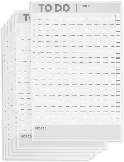 Paper Junkie 6 Pack To Do List Notepads, Daily Reminder Checklist (8.5 x 5.5 In, 60 Sheets Each)