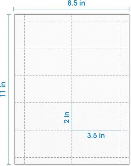 MaxGear Business Card Printable Business Card, Compatible with Laser & Inkjet Printer, Double-Sided Printing, Heavyweight, Matte White Paper, Smooth Edge, 10 Cards/Sheet, 2000 Cards, 3.5" x 2"（8871