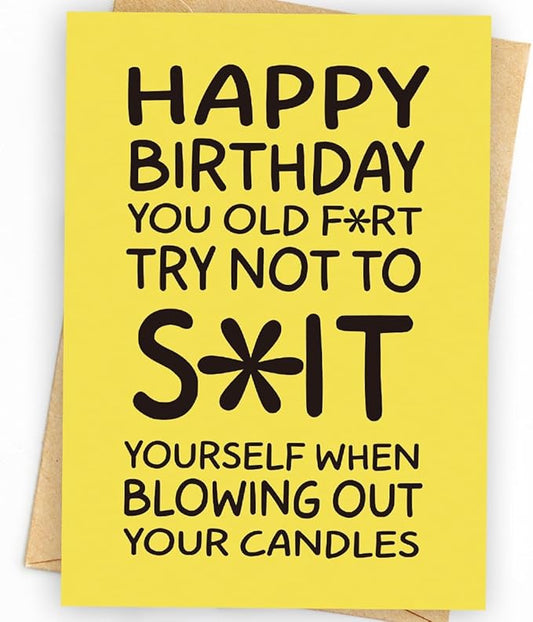 Funny Birthday Card & Gifts for Men Husband Boyfriend Him Dad, Happy Bday Card