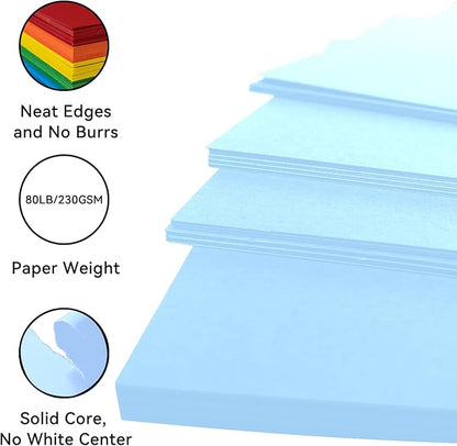 25Sheets Light Blue Cardstock Paper, 8.5 x 11 Card stock for Cricut, Thick Construction Paper for Card Making, Scrapbooking, Craft 90 lb / 250 gsm(Light Blue)…