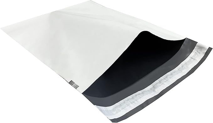 Colored Poly Mailers Pack of: Be creative with your packaging with Colored mailers (White, 9" x 12" pack of 1000)