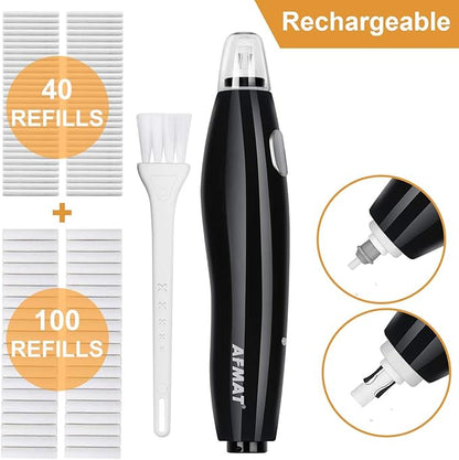 Electric Eraser for Artists, AFMAT Rechargeable Electric Eraser Kit,140 Refills for Drafting, Electric Pencil Eraser - Battery Operated for Drawing Pencils, Crafts, Arts