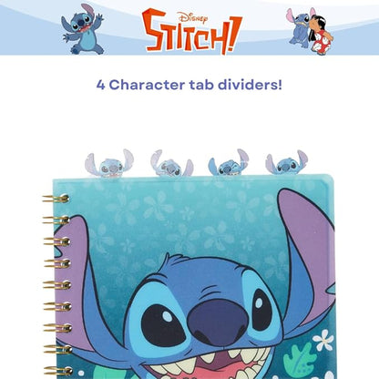 Innovative Designs Stitch Tab Journal Notebook, Spiral Bound, 96 Lined Pages, 8 x 7 inches, Blue