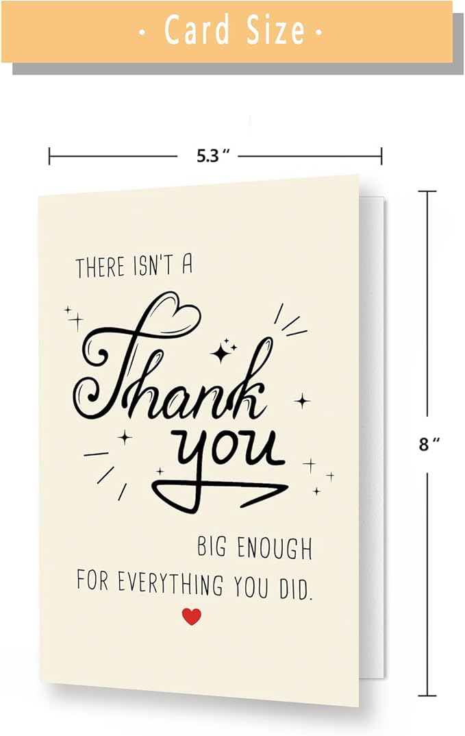 Funny Thank You Gifts for Men Women, Simple Thank You Card for Teacher Boss Coworker, There Isn’t A Thank You Big Enough