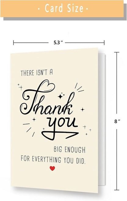 Funny Thank You Gifts for Men Women, Simple Thank You Card for Teacher Boss Coworker, There Isn’t A Thank You Big Enough