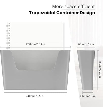 YOHOM No Drilling File Holders (Grey 5)