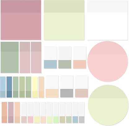 Transparent Sticky Notes,920 Sheets Waterproof Clear Sticky Notes,Clear Post It Notes Transparent for Bible Study Supplies,Office School Supplies,Book Annotation