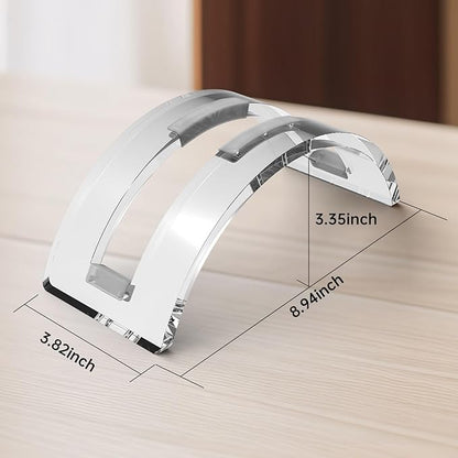 Clear Acrylic Vertical Laptop Stand, Premium Transparent Desktop Notebook Dock, Space-Saving Vertical Laptop Holder for MacBook, IPAD, Book