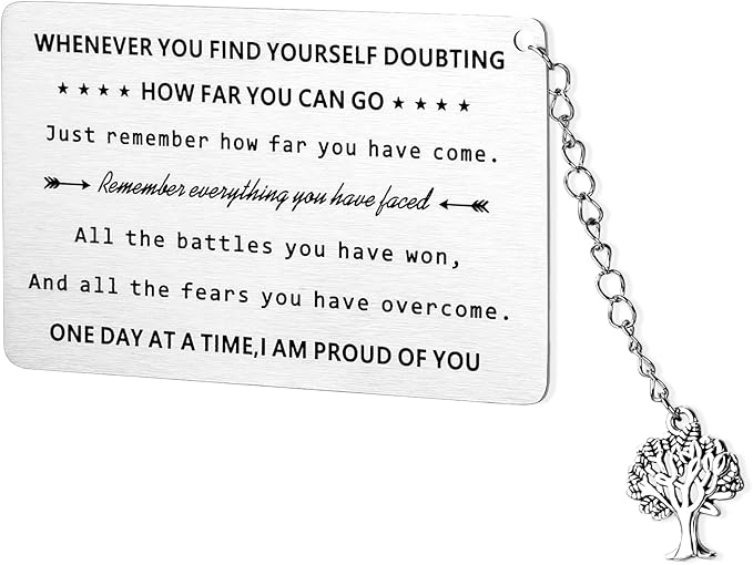 Sobriety Gifts for Women Men, Proud of You Sobriety Wallet Cards, AA Gifts Sobriety Anniversary Presents