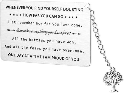 Sobriety Gifts for Women Men, Proud of You Sobriety Wallet Cards, AA Gifts Sobriety Anniversary Presents