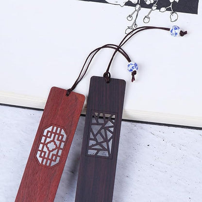 Wooden Bookmark Engraved Book Mark Vintage Style Best Unique Gifts Set for Book Lovers,Women,Men,Teacher,Birthday Present