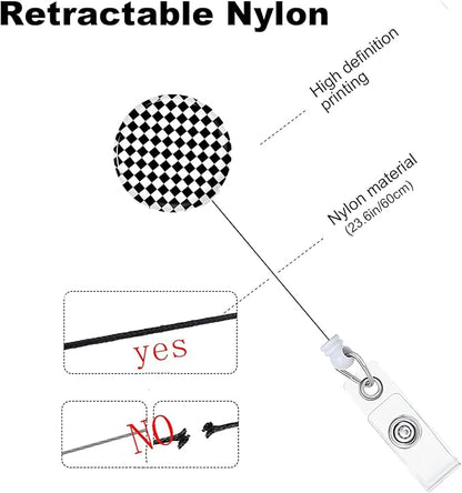 Badge Reels Holder Retractable with ID Clip for Nurse Name Tag Card Nursing for Doctor Teacher Student Employee Office Medical Work