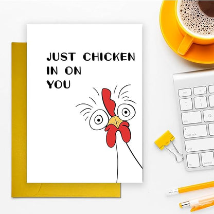Funny Thinking of You Card for Women Men, Concern for Neighbors Card, Humor Miss You Gift for Husband Wife Boyfriend Girlfriend, Encouragement Card, Hilarious Get Well Card