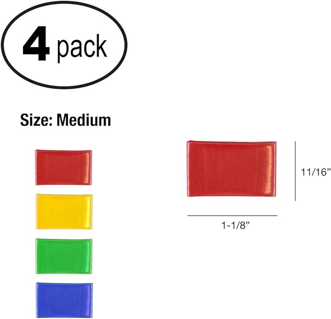 Lucky Line Colorful Key Bands - Key Identifiers Medium, 4 Pack (17104)