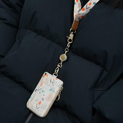 Bling Retractable Keychain, Cute Metal Carabiner Badge Holder,Retractable Badge Reel with Claw Clasp for Id Card Holders Key Ring (2Pack Glittery Purple)