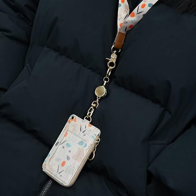 Retractable Badge Holder, Pretty Bling Pink ID Badge Reel with Retractable Cord for Name Card Keychain，Metal Retractable Key Ring for Women Nurse Teacher Student,2 Pack