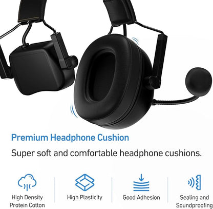 Came-TV Kuminik8 1.9GHz Wireless Intercom Headset System Noise Cancellation Zero Latency Full Duplex 4 Person Team Communication with Hardcase for Church Boating TV Film Production Drone